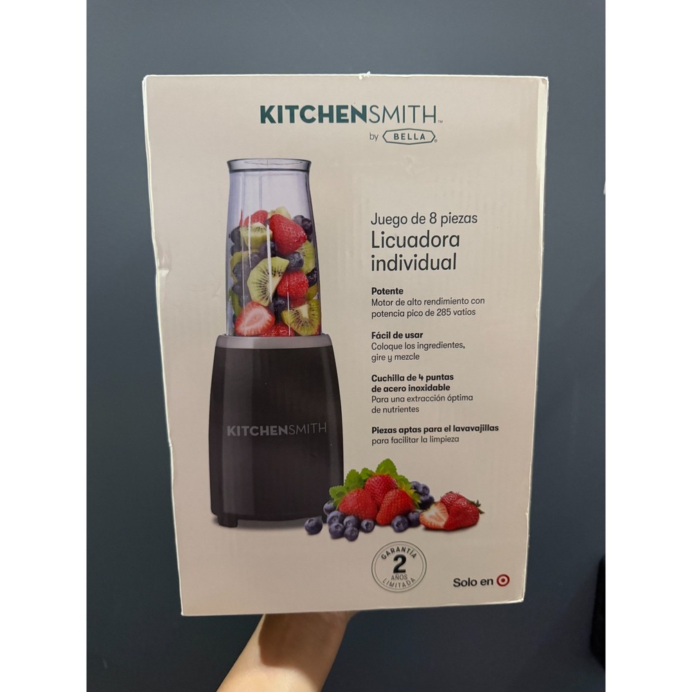 Bella Blender Smoothie Maker 8-Piece Set KitchenSmith Personal System Black